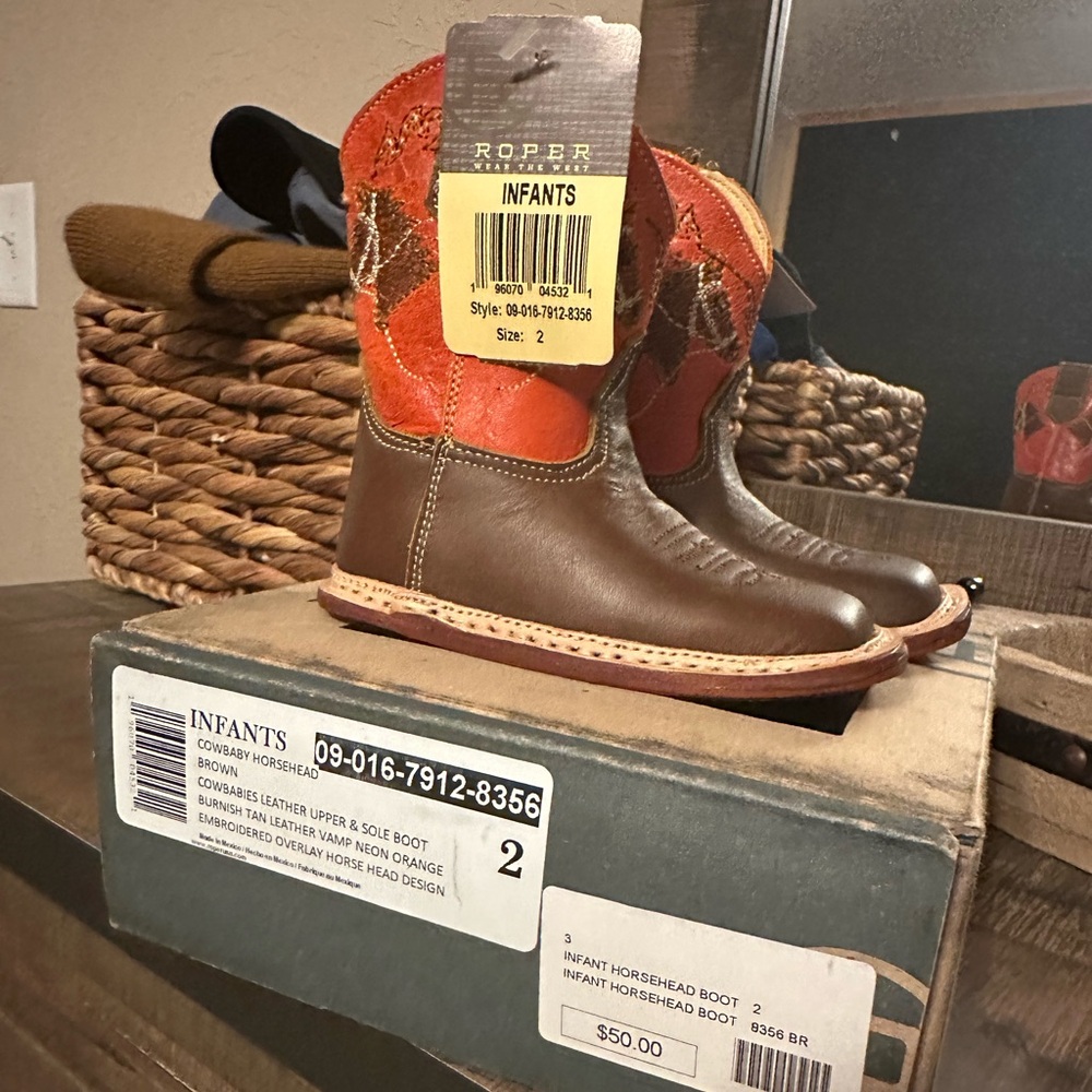 Brand New Infant Roper Boots